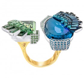施华洛世奇HOMERIC 开口戒指, 彩色设计, 混搭多种镀层戒指