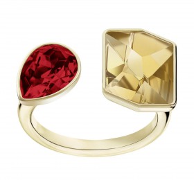 施华洛世奇ATELIER SWAROVSKI PRISMA 戒指, 彩色设计, 镀金色戒指
