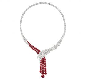 海瑞温斯顿WINSTON CLUSTER珠宝系列红宝石钻石项链项链