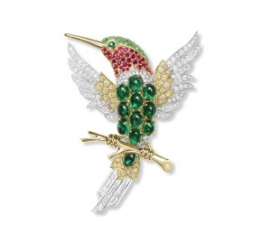 海瑞温斯顿MARVELOUS CREATIONS 高级珠宝Hummingbird胸针胸针