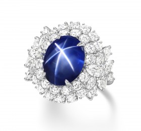 海瑞温斯顿MARVELOUS CREATIONS 高级珠宝星光蓝宝石戒指戒指