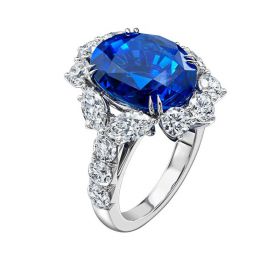 海瑞温斯顿INCREDIBLES高级珠宝系列经典风格蓝宝石钻石戒指 戒指