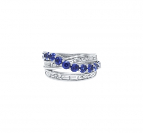 海瑞温斯顿NEW YORK珠宝系列RIVER系列River系列钻石及蓝宝石戒指戒指