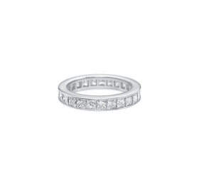 海瑞温斯顿嵌镶公主方形切工钻石戒环（25颗钻）戒指