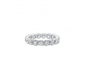 海瑞温斯顿爪镶式镶嵌圆形明亮式切工钻石戒环（16颗钻）戒指