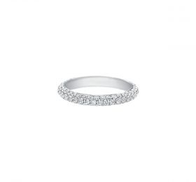 海瑞温斯顿极细微密钉镶嵌穹型钻石戒环戒指
