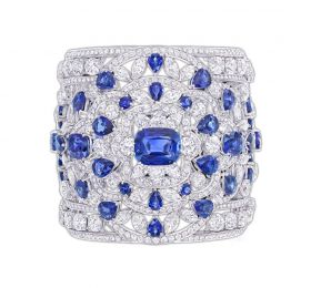 格拉夫蓝宝石和钻石手镯手镯