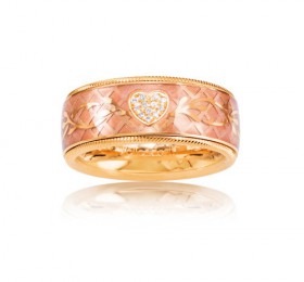 华洛芙周年纪念指环“玫瑰璀璨之心”戒指