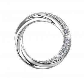 谢瑞麟18K白色黄金镶嵌钻石戒指戒指