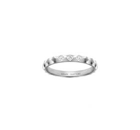 路易威登白金婚戒 嵌公主方钻石戒指