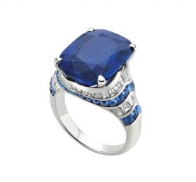 宝格丽蓝宝石钻石戒指戒指