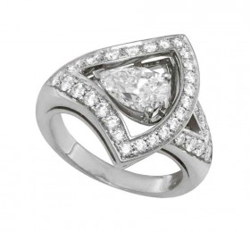 宝格丽DIVAS' DREAM DIVAS’DREAM高级珠宝系列铂金镶钻戒指戒指